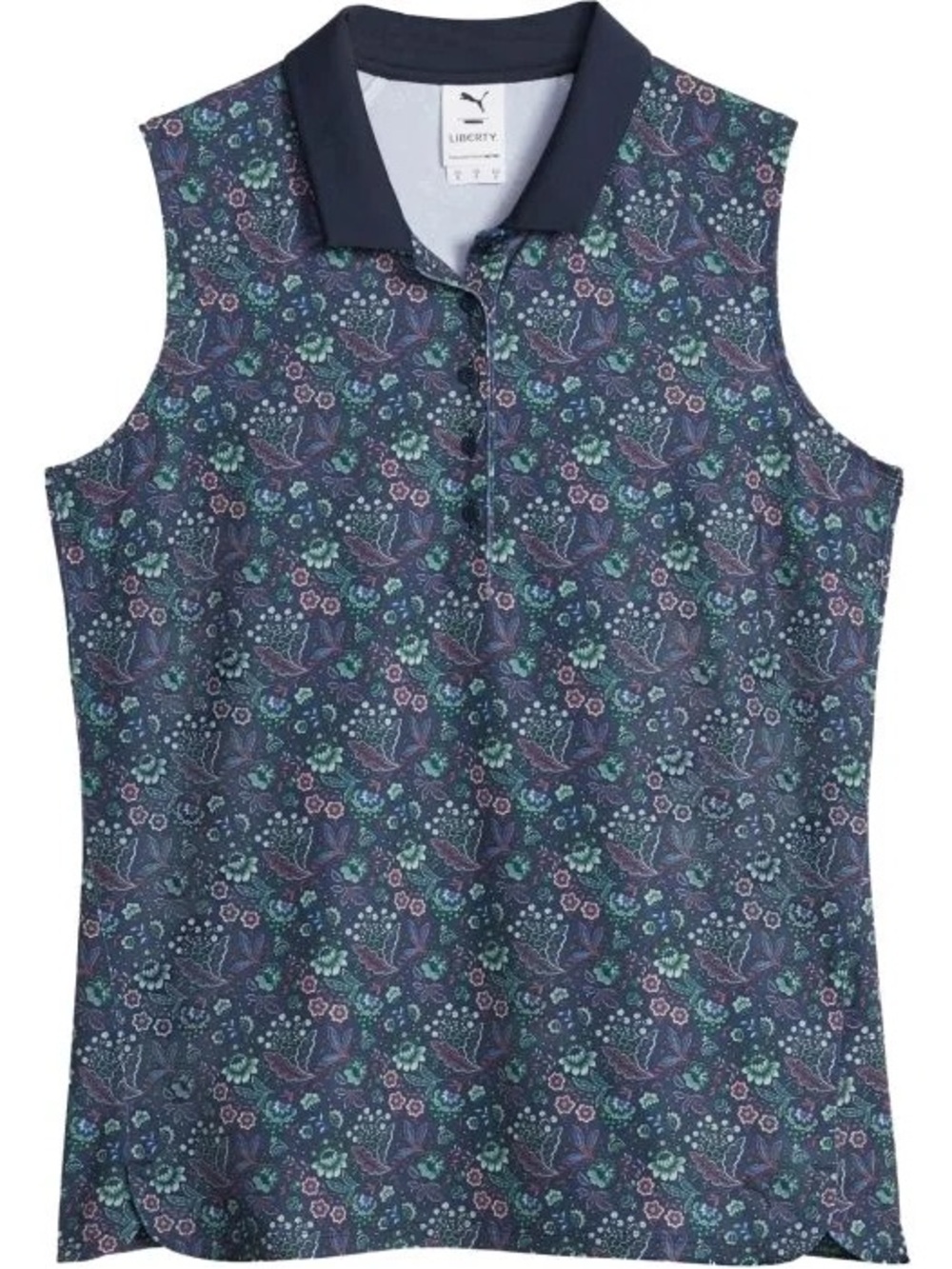 PUMA x LIBERTY $70 Womens Sleeveless Golf Polo Medium EUC